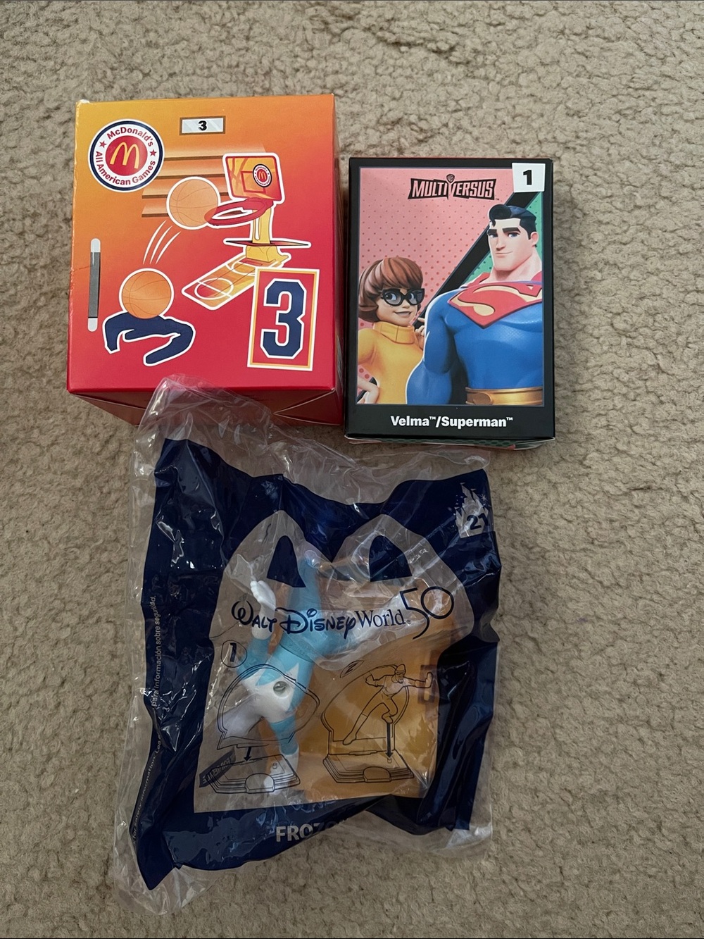 McDonald’s Happy Meal toys - 3 items - basketball hoop, multiverse puzzle,Disney